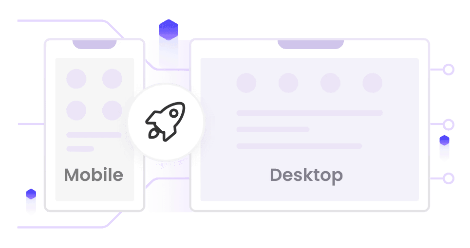 An image showing how Readdy generates sites across mobile and desktop